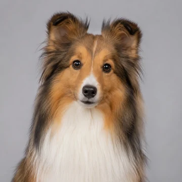 A sable Shetland sheepdog